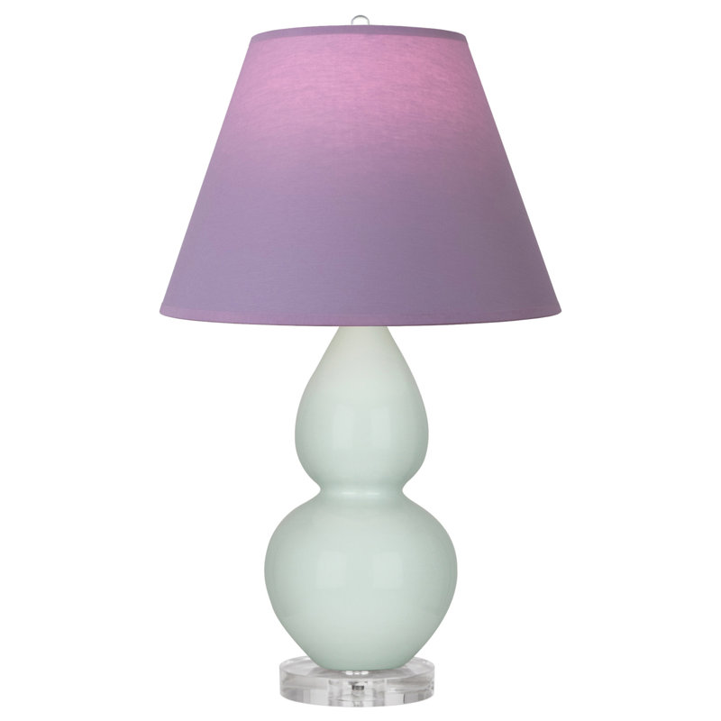 Petite lampe d'appoint à double gourde, Céladon, Lavande / prune