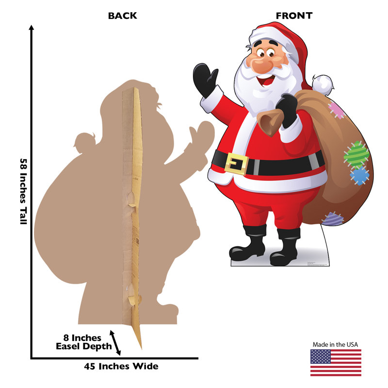 Accroche en carton père noël illustré