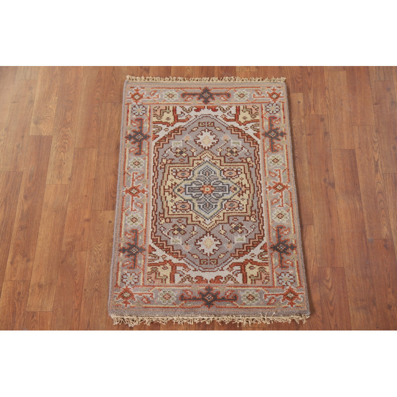 Tapis oriental gris en laine 2 x 3
