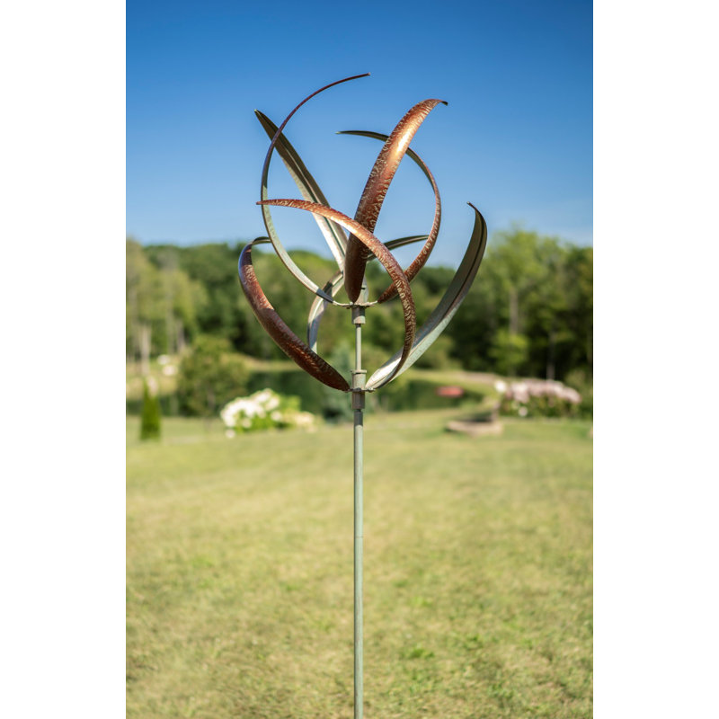 Sansome Metal Abstract Rotator, Copper/Verde