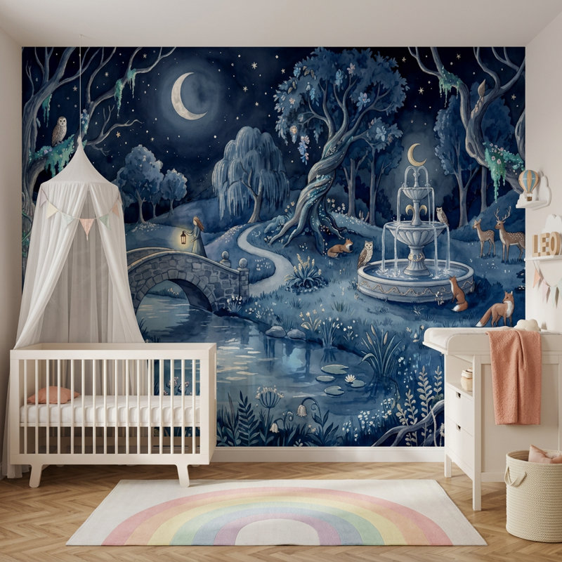 Moonlit Forest, 120 po x 96 po, Peler et coller