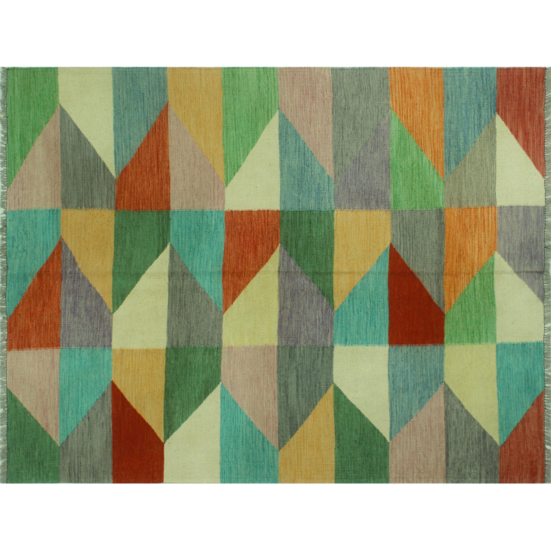 Brhea Wool Striped Indoor Rug