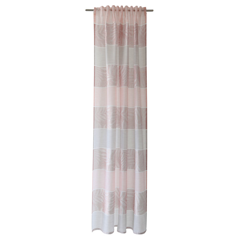Manton Semi Sheer Curtains, Rose