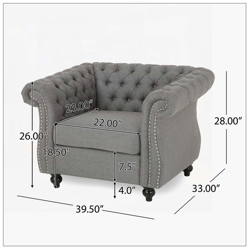 Fauteuil club capitonné