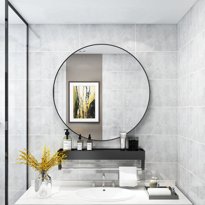Miroir de salle de bain mural Katha, H 16 po x l 16 po x P 0,98 po