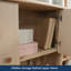 Crédence de bureau à domicile avec huche, finition brune