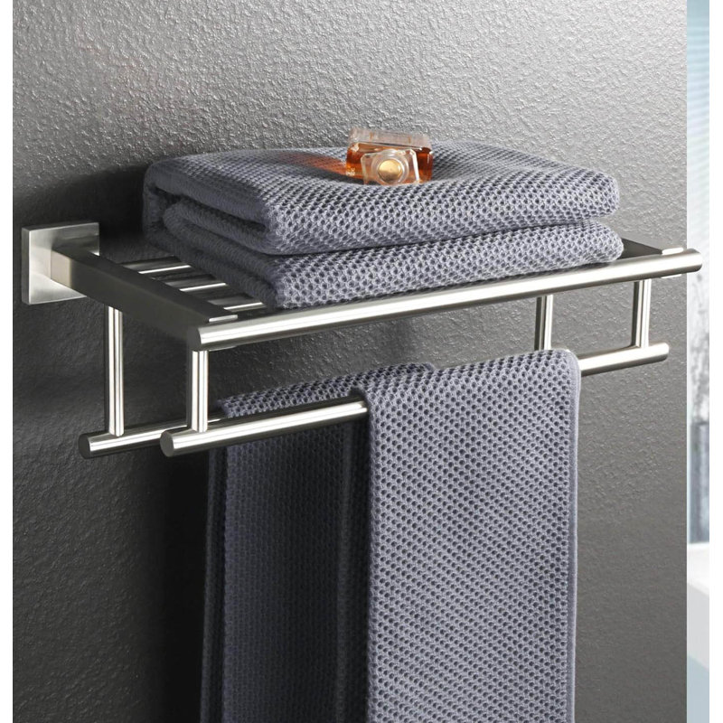 Wall Mounted Required Towel Rack, Brushed