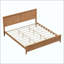 Base de lit plateforme moderne en bois, lattes en bois robustes ne supportant pas de sommier avec tête de lit améliorée-1425803076