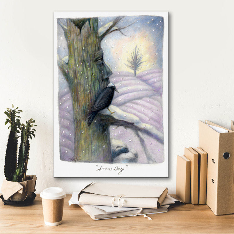 «Snow Day» par Art and a Little Magic, art mural sur toile, 18 po x 26 po, H 26 po x l 18 po x P 0,75 po