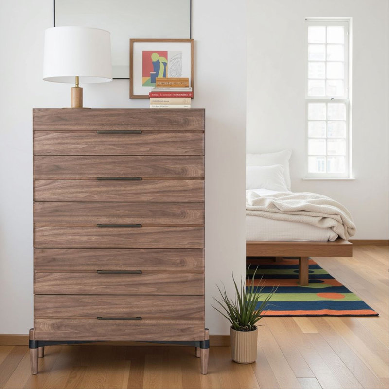 Commode à cinq tiroirs, aucun assemblage requis