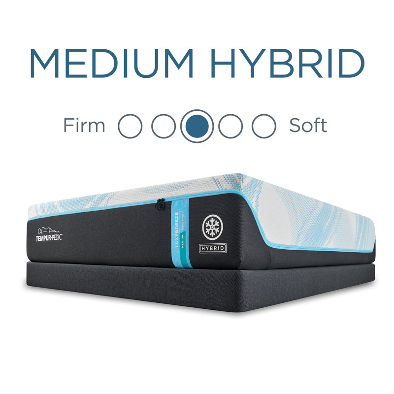LuxeBreeze® 13" Medium Hybrid Mattress, Queen