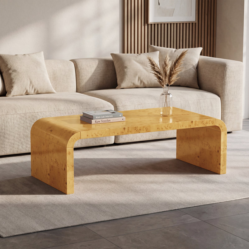 Table basse en bois massif de 48 po Shelmerdine, Bois