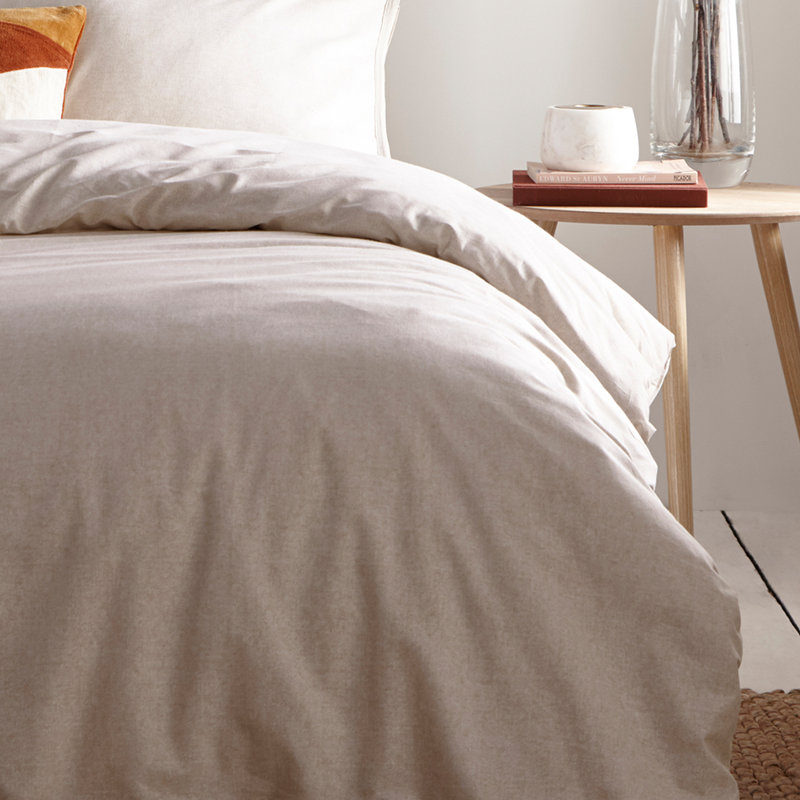 Hulises Solid Colour Duvet Cover Set with Pillowcases, Double - 2 Standard Pillowcases