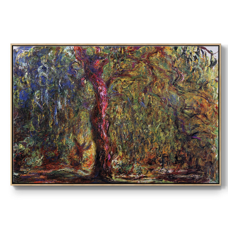 " Weeping Willow 4, 1918 ", 17" H x 25" W x 2" D, Natural Wood