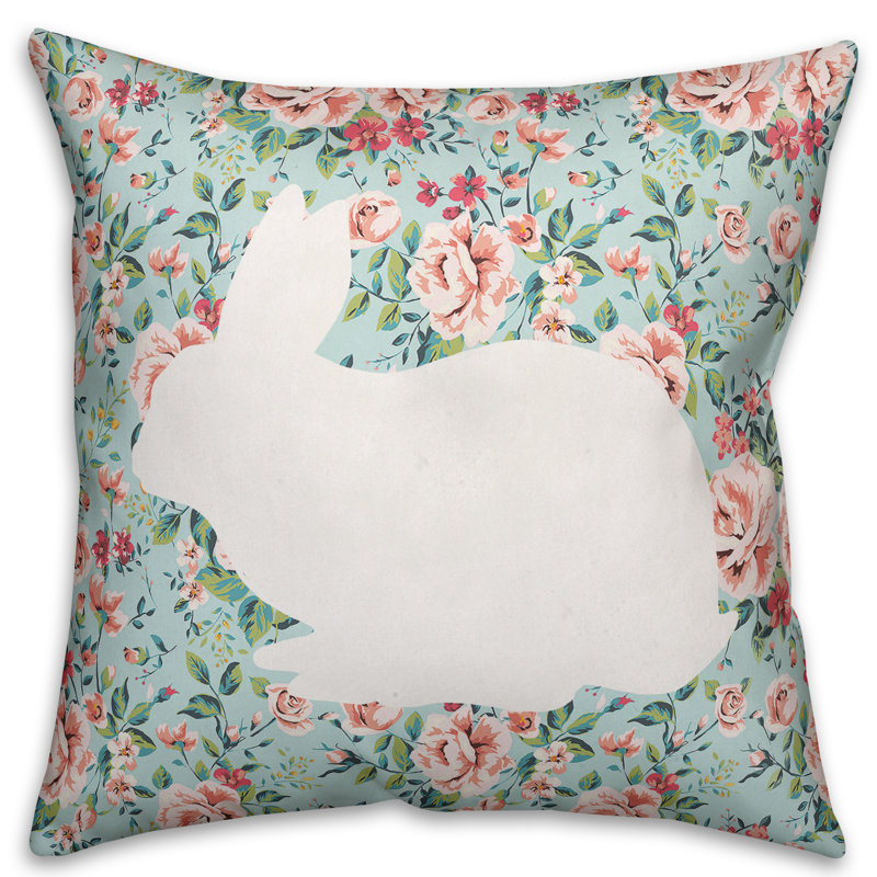 Floral Reversible Throw Pillow