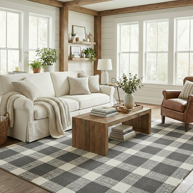 Tapis gris en laine touffeté à la main Ashleigh, Rectangle 2 pi x 3 po