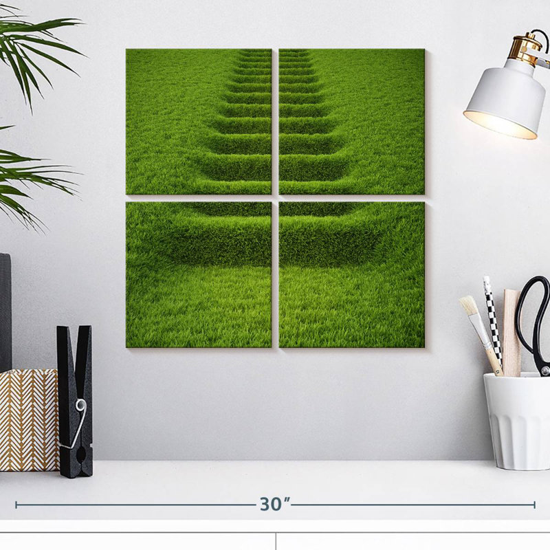 Lilie Abstract Grass, 18" H x 18" W