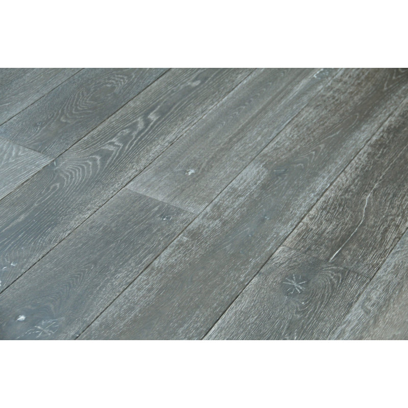 Oak 19cm W Hardwood Flooring, Oak Brushed Grey