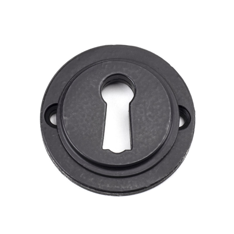 Concealed, Square Round Escutcheon Door Accessory, Matt Black