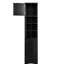 Armoire de salle de bain noire avec deux portes et tablettes réglables pour de grandes options de rangement - style-321141635