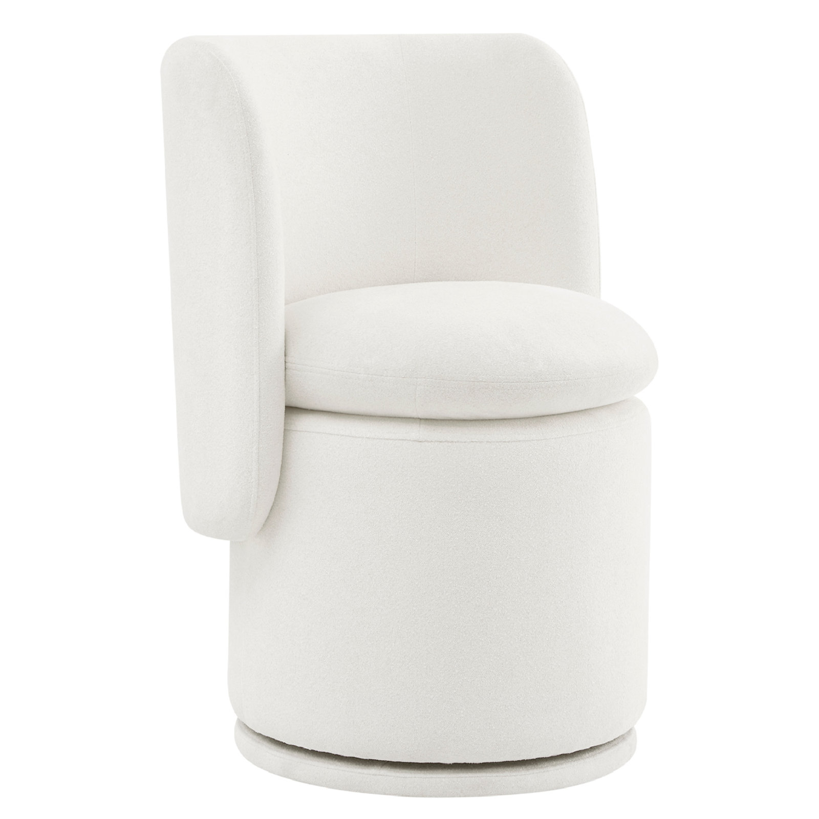 Adrielle Swivel Linen Dining Chair, Linen Elite Ivory