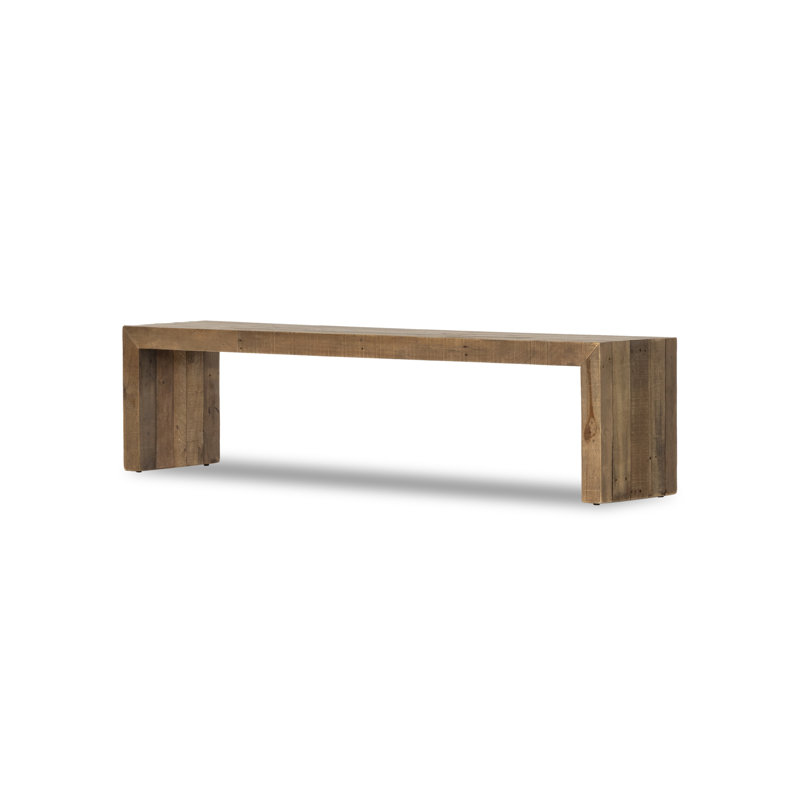 Ruskin Solid Wood Dining Bench, Brown, 18" H x 58" W x 15" D