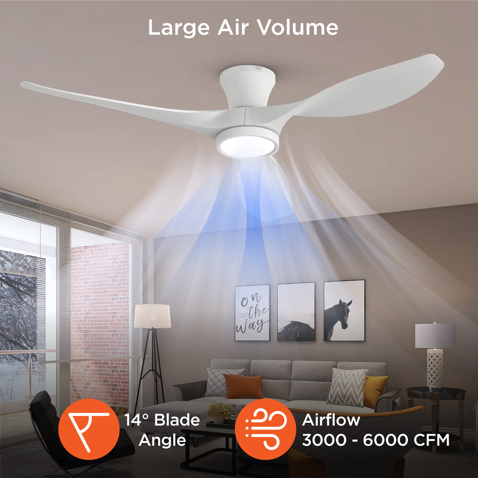 Jacara 52'' Ceiling Fan with LED Lights