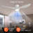  Jacara 52'' Flush Mount Ceiling Fan with LED Lights for Big Rooms-1377129956