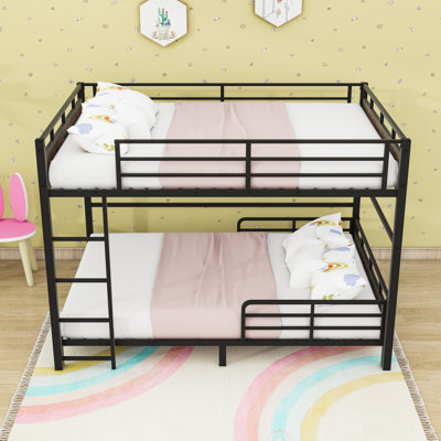 Metal Loft Bunk Bed With Security Fence