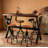 Keedah 4 - Person Pine Solid Wood Top Four Leg Dining Set
