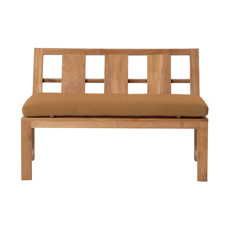 Banc de jardin en teck Ilarie, Chameau
