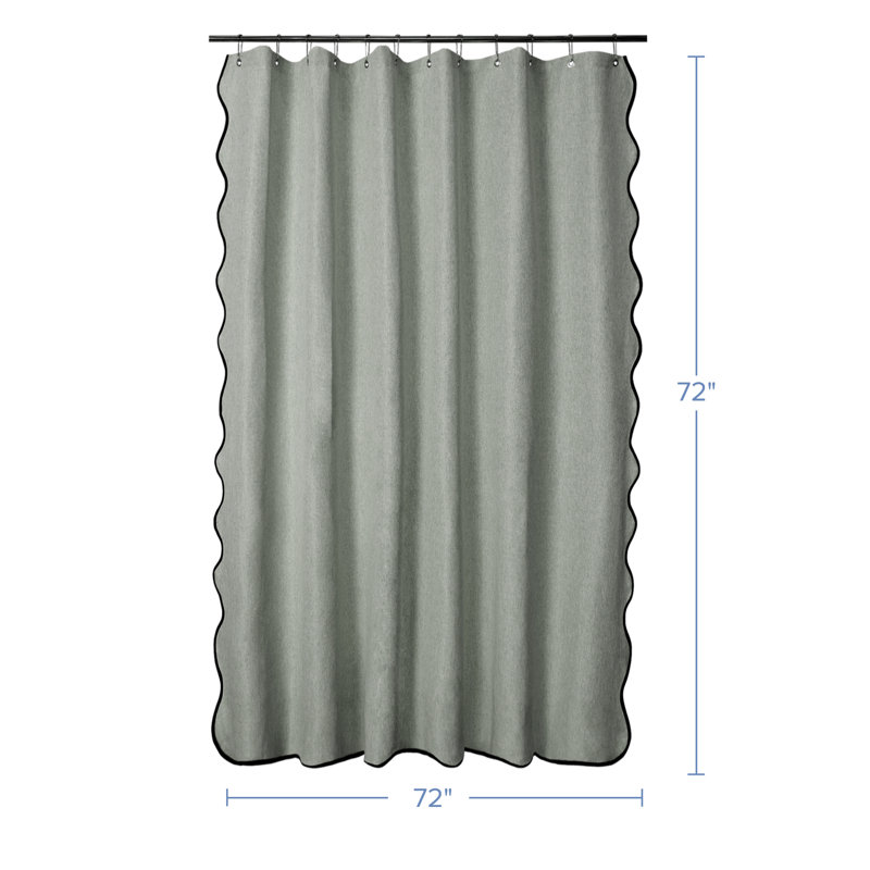 Rideau de douche Linen, Gris