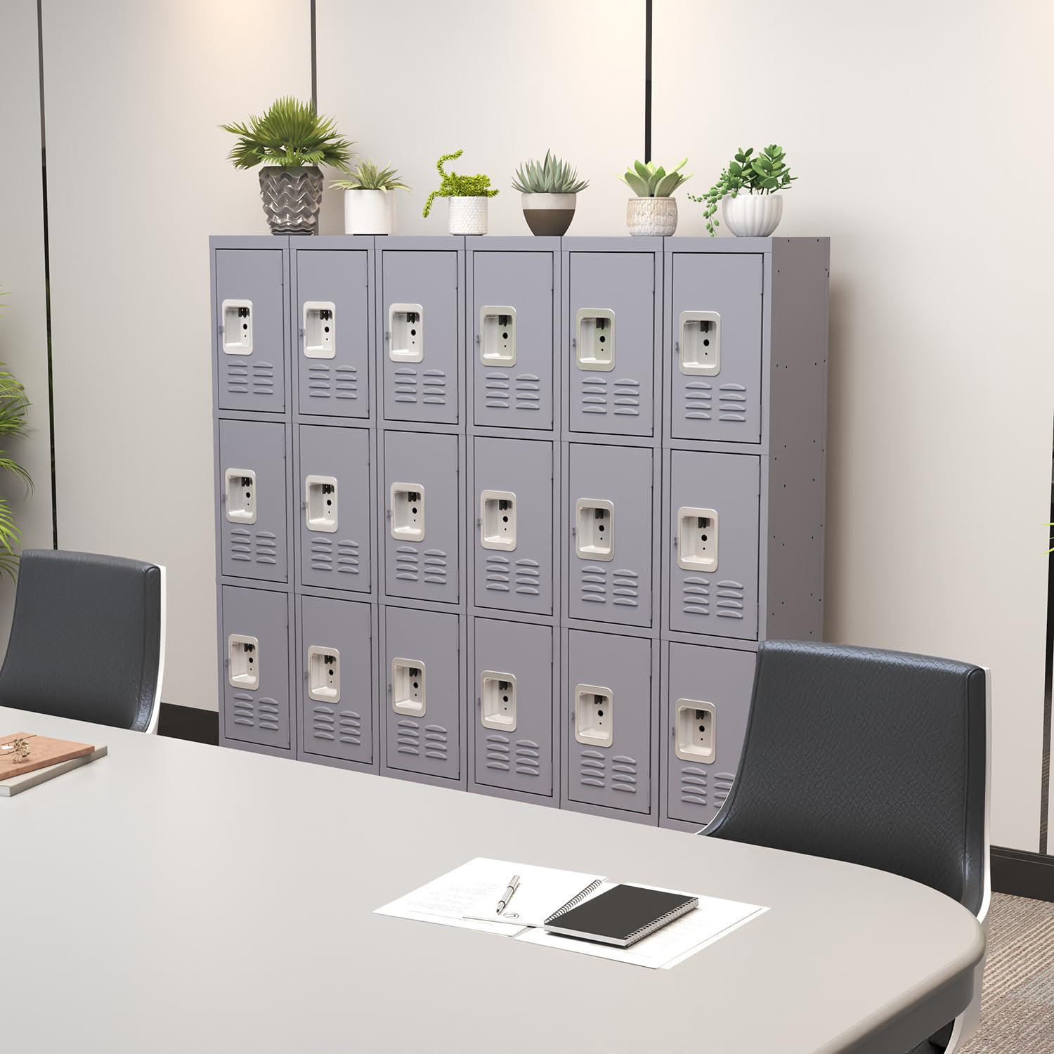 BIZOE 66" Metal Locker with Lock, Storage Locker Cabinet with 3 Door  Require Assembly(Grey) - Wayfair Canada