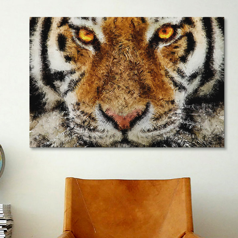 Animal - Tiger par Maximilian San - impression sur toile tendue, H 40 po x l 60 po x P 1,5 po