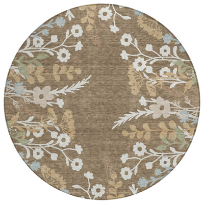 Machine Washable Indoor/Outdoor Chantille ACN2334 Floral Rug