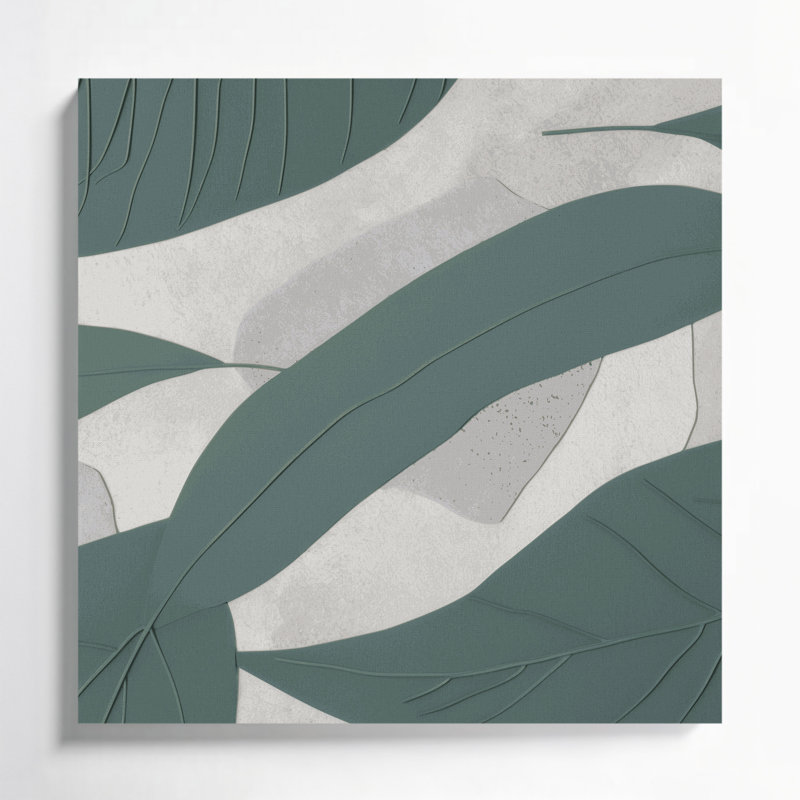 Minimalisme, art mural gris sur toile 55, H 12 po x l 12 po
