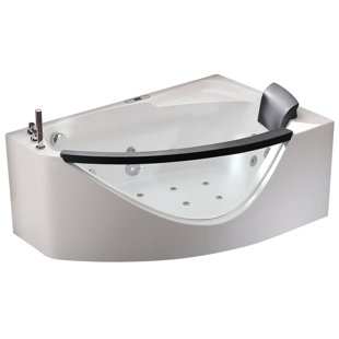 Baignoire tourbillon de coin arrondie 59 "x 39,4"