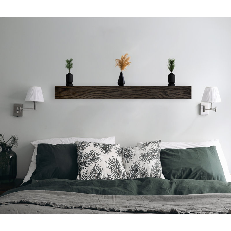 Tablette décorative Burdgick, H 5 po x l 45 po x P 4 po, Ébène