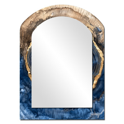 Miroir mural asymétrique en cristal Aqua