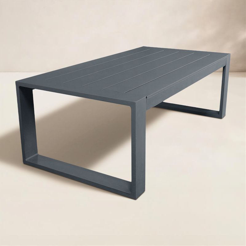 Portal Outdoor Square Coffee Table, Gray