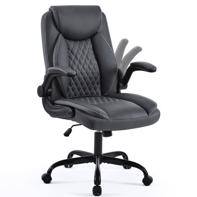 Fauteuil ergonomique en cuir pour le bureau et la chambre à coucher, soutien lombaire, réversible, coussin à ressorts ensachés, siège à dossier rabattable 360 de style moderne, réglage de la hauteur,