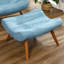 Brushed Velvet Chair with cushion footstool