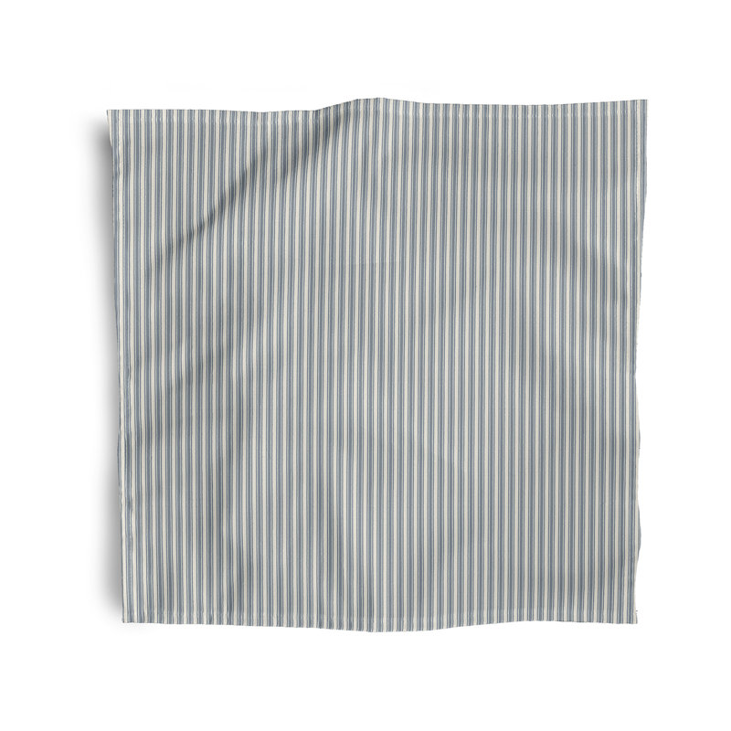 Laymon Polyester Striped Square Napkin, Navy Blue
