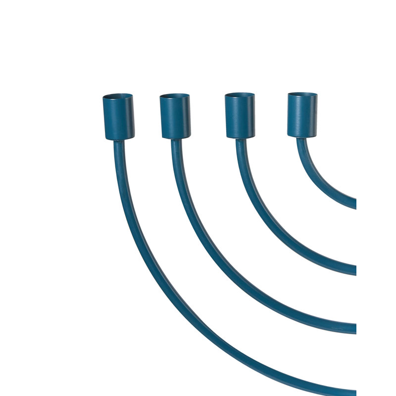 AMORA 50Cm Metal Tabletop Candelabra, Blue