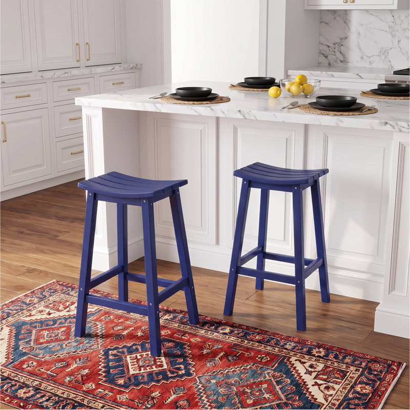 Ensemble de 2 tabourets de bar d'extérieur de 74 cm (29 po), sièges hauts en PEHD, sièges de patio robustes et résistants aux intempéries