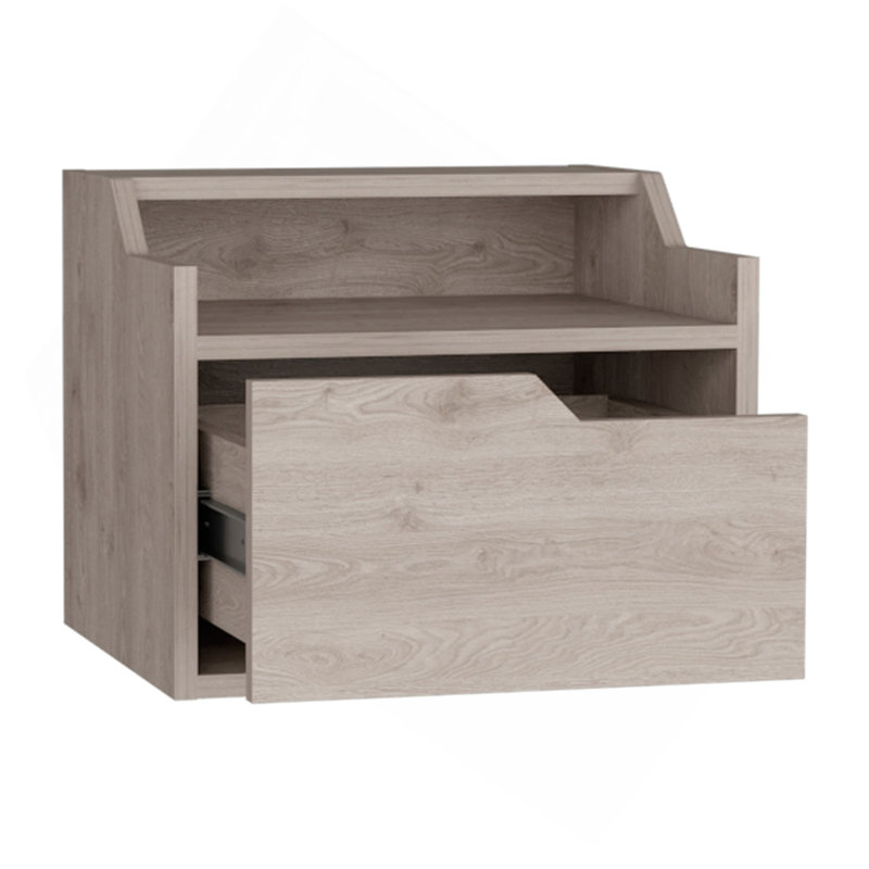 Floating Nightstand Chester, Bedroom, Light Gray, Light Gray