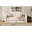 Lit de jour simple en velours avec rangement