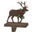 6.50"H Wooden/Metal Reindeer Stocking Holder