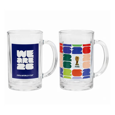 Ensemble de 2 tasses en verre avec poignée 21 oz.