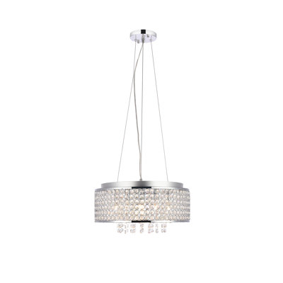 Anglesey 6 - Light Chrome Unique/Statement Pendant
